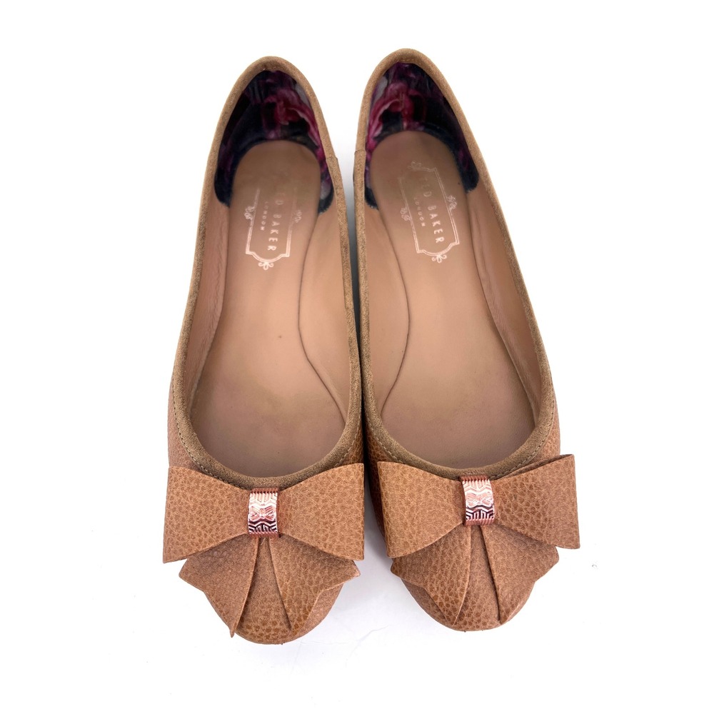 Ted Baker London Sually flats leather bow size 37‎ US 6.5